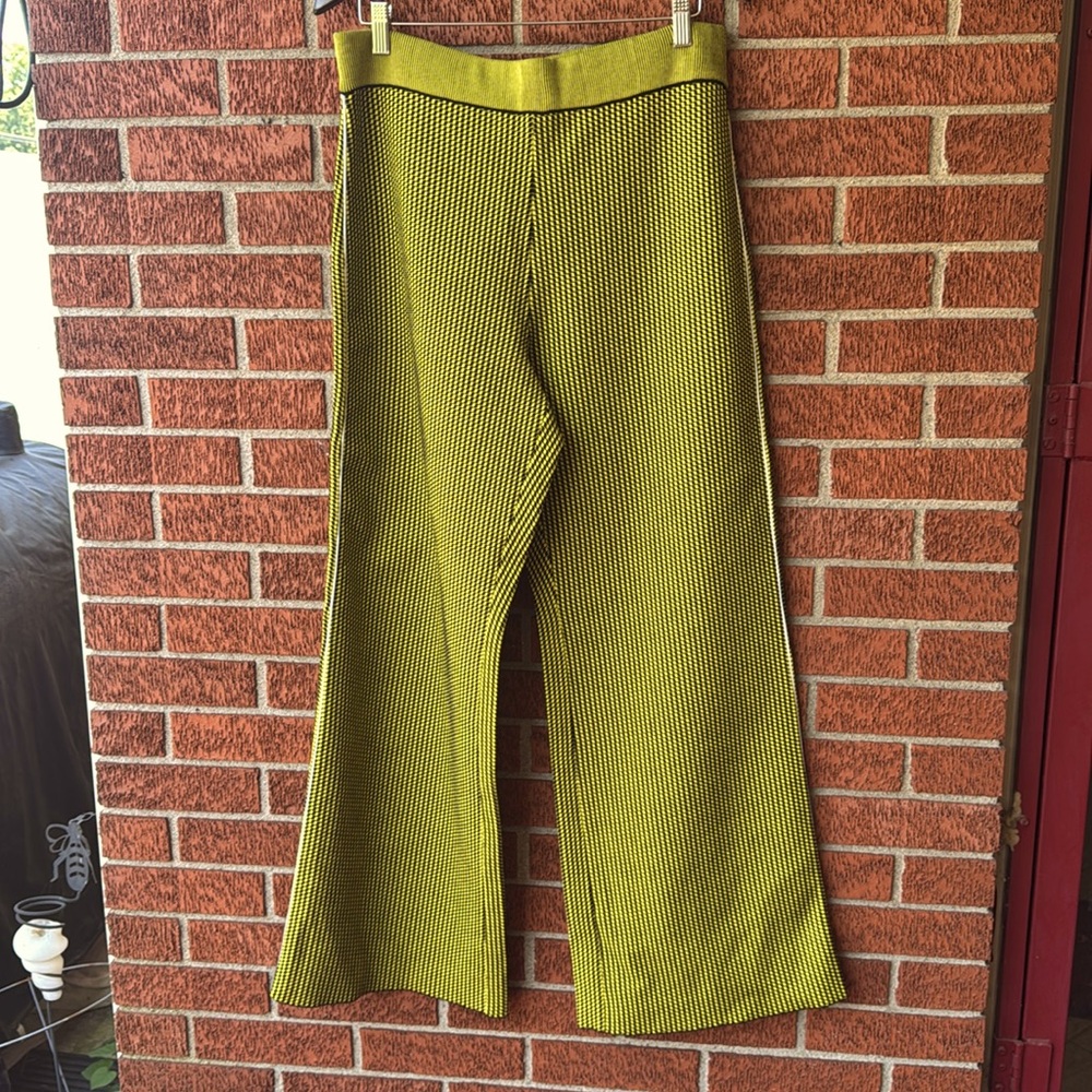 Marni trouser pants black yellow herringbone wool jacquard NWT